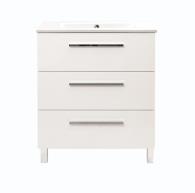 Тумба под накладную раковину Мадрид 73.1x45.7 раковина Sanita Luxe Квадро шкаф-пенал цвет корпуса белый