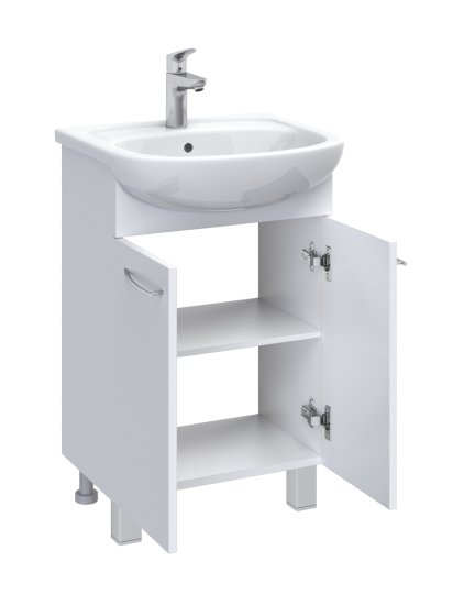 Тумба под накладную раковину Краков 49.7x79 раковина Керамин Рива шкаф-пенал Краков шкаф цвет корпуса белый