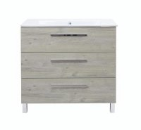 Тумба под накладную раковину Мадрид 89.2x45 раковина Sanita Luxe Квадро шкаф-пенал цвет корпуса бежевый