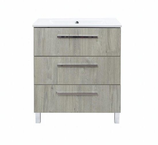 Тумба под накладную раковину Мадрид 73.1x45.7 раковина Sanita Luxe Квадро шкаф-пенал цвет корпуса бежевый