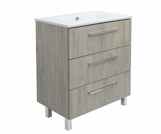 Тумба под накладную раковину Мадрид 73.1x45.7 раковина Sanita Luxe Квадро шкаф-пенал цвет корпуса бежевый