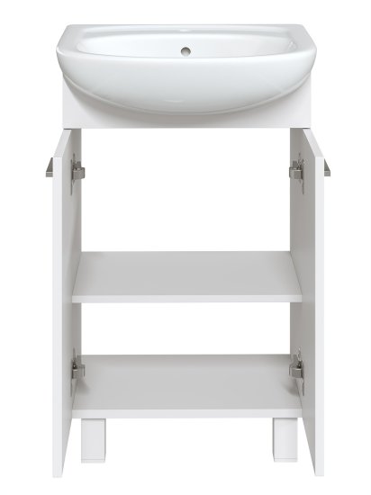 Тумба под накладную раковину Мини 45x78 раковина Rosa Элеганс шкаф-пенал шкаф напольный цвет корпуса белый