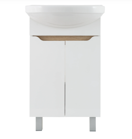 Тумба под накладную раковину Руан 48.5x68 раковина Универсал Рома шкаф-пенал Руан шкаф с зеркалом цвет корпуса белый