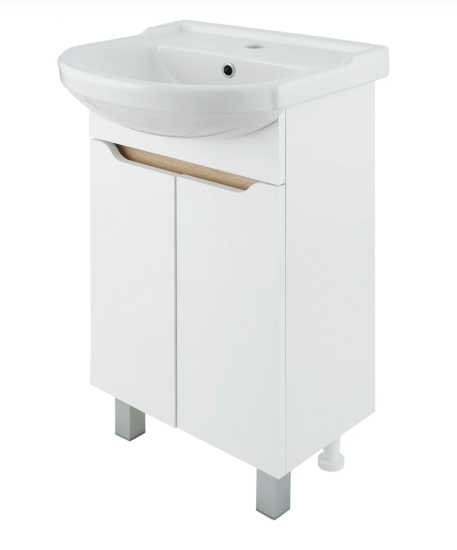 Тумба под накладную раковину Руан 48.5x68 раковина Универсал Рома шкаф-пенал Руан шкаф с зеркалом цвет корпуса белый