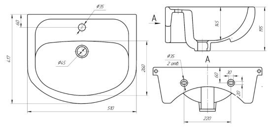 Тумба под накладную раковину Руан 48.5x68 раковина Универсал Рома шкаф-пенал Руан шкаф с зеркалом цвет корпуса белый