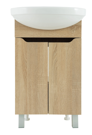 Тумба под накладную раковину Руан 48.5x68 раковина Универсал Рома шкаф-пенал Руан шкаф с зеркалом цвет корпуса бежевый