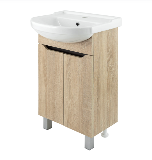 Тумба под накладную раковину Руан 48.5x68 раковина Универсал Рома шкаф-пенал Руан шкаф с зеркалом цвет корпуса бежевый