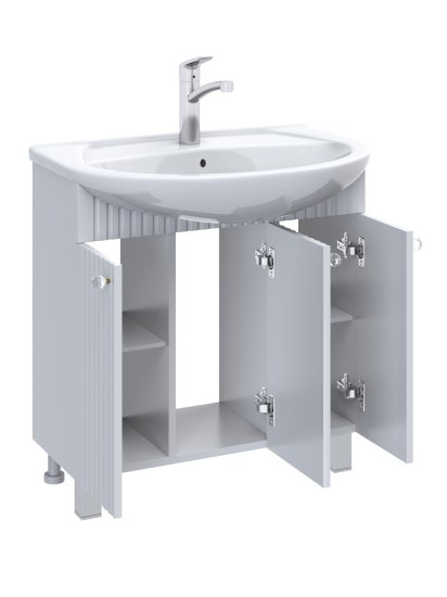 Тумба под накладную раковину Роллс 83x79 раковина Kirovit Элеганс шкаф-пенал Роллс шкаф с зеркалом цвет корпуса белый