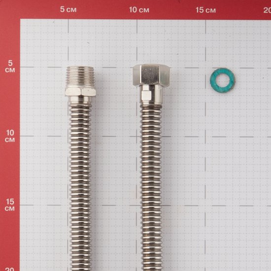 Подводка для газа сильфонная CTM 1/2 ВР(г) х 1/2 НР(ш) 100 см