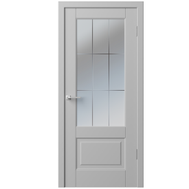 Комплект двери Прадо-12 остекленная 80x200 см эмаль цвет гейнсборо с добором 150 мм