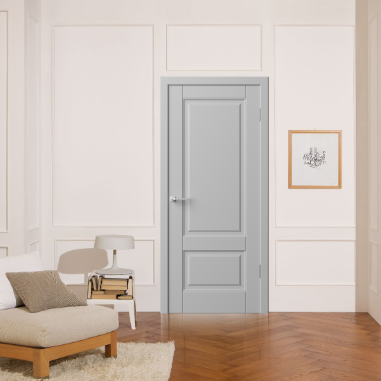 Комплект двери Прадо-12 глухая 60x200 см эмаль цвет гейнсборо с добором 150 мм