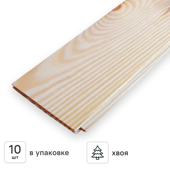 Деревянная панель 8x96x1450 мм хвоя сорт AB с фаской угла
