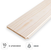Деревянная панель 8x96x3000 мм хвоя сорт Экстра с фаской угла