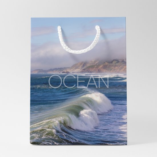 Пакет подарочный Симфония Ocean 30x21x14 см цвет разноцветный