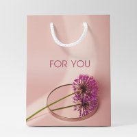 Пакет подарочный Симфония For you 30x21x14 см цвет разноцветный