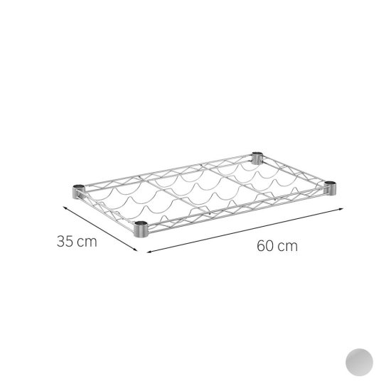 Полка для бутылок KONSENSA 60x35 см цвет хром