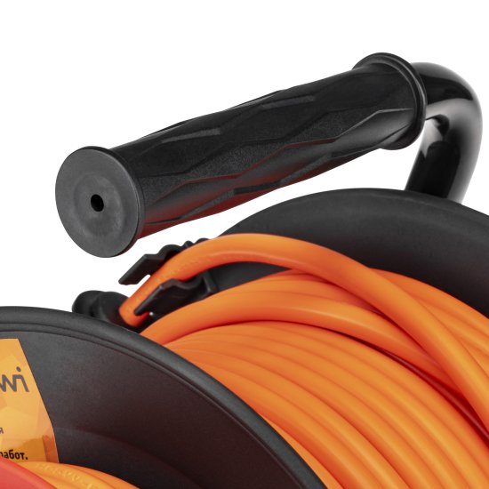 Удлинитель на катушке Duwi 1 розетка без заземления 20 м 2200 Вт цвет оранжевый