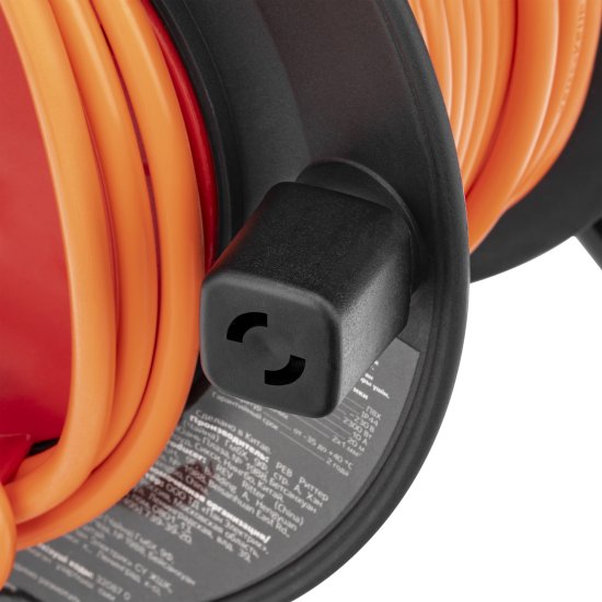 Удлинитель на катушке Duwi 1 розетка без заземления 20 м 2200 Вт цвет оранжевый