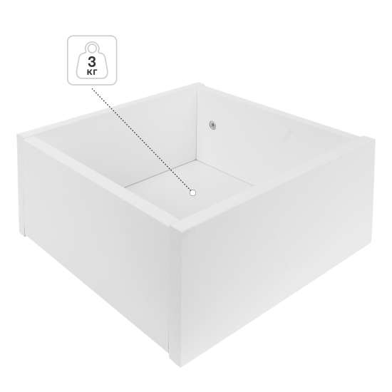 Ящик выдвижной KONSENSA Руан 32.4x15.3x1.6 см ЛДСП цвет белый