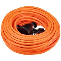 Удлинитель-шнур Duwi 1 розетка с заземлением 25 м 2200 Вт цвет оранжевый