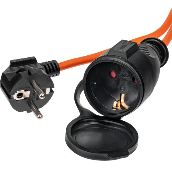 Удлинитель-шнур Duwi 1 розетка с заземлением 25 м 2200 Вт цвет оранжевый