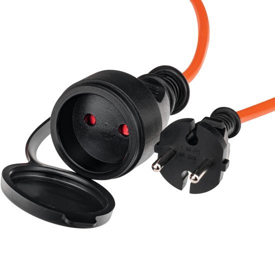 Удлинитель-шнур Duwi 1 розетка без заземления 20 м 2200 Вт цвет оранжевый