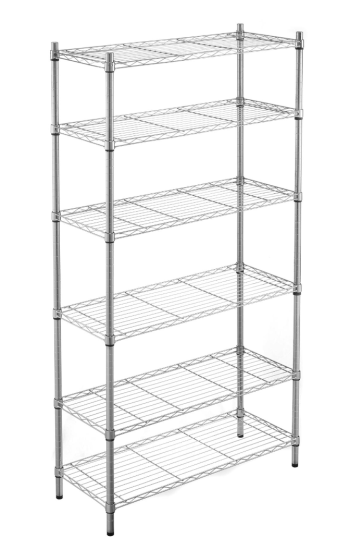 Стеллаж сетчатый KONSENSA 90x35x180 см цвет хром