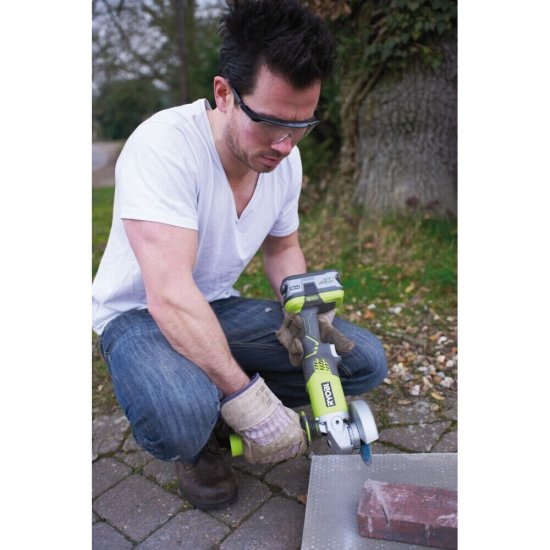 Шлифмашина угловая аккумуляторная Ryobi One+ R18AG-0 d115 мм без АКБ и ЗУ (15278293)