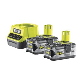 Аккумулятор Ryobi One+ RC18120-250 18 В 5Ач Li-Ion 18 В с зарядным устройством в комплекте (2 шт.) (15643676)