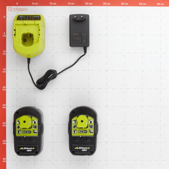 Аккумулятор Ryobi One+ RC18120-250 18 В 5Ач Li-Ion 18 В с зарядным устройством в комплекте (2 шт.) (15643676)