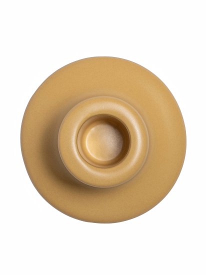 Подсвечник 6.6 см керамика цвет желтый