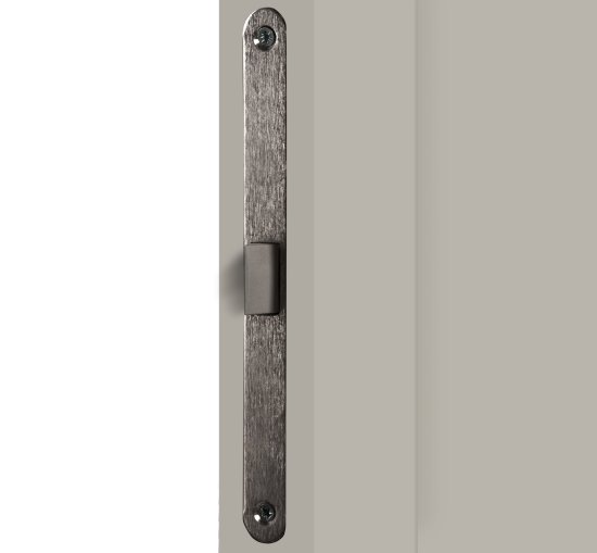 Дверь межкомнатная со стеклом Рондо 60x200 см Hardflex цвет серый с замком и петлями