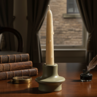 Подсвечник 6.6 см керамика цвет зеленый