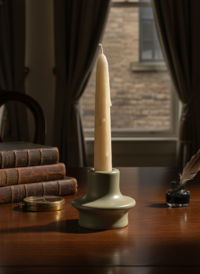 Подсвечник 6.6 см керамика цвет зеленый