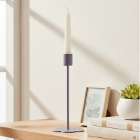 Подсвечник 19 см железо цвет фиолетовый