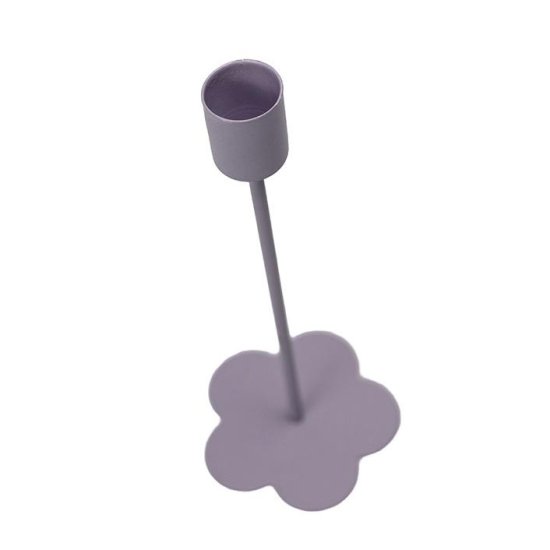 Подсвечник 19 см железо цвет фиолетовый