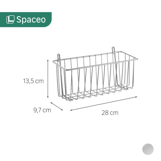 Корзина навесная KONSENSA 28x9.7 см цвет хром