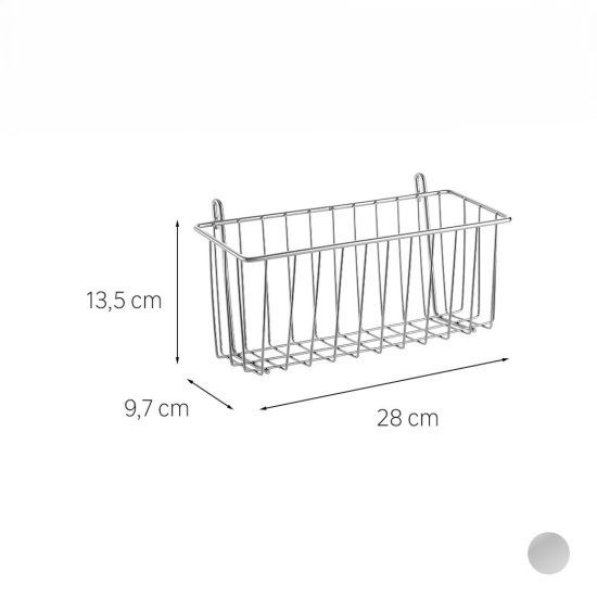 Корзина навесная KONSENSA 28x9.7 см цвет хром