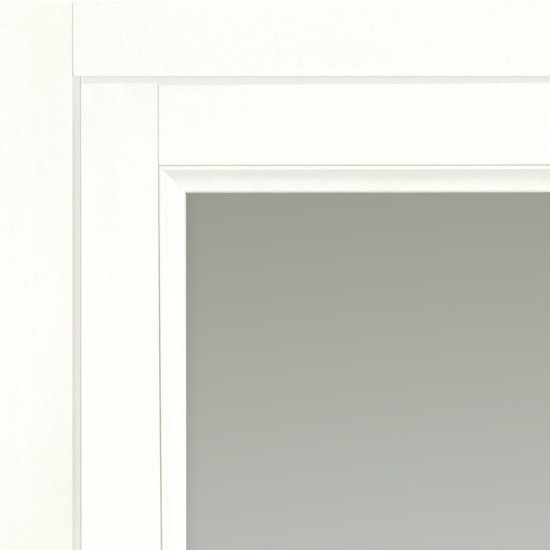 Дверь межкомнатная со стеклом Рондо 80x200 см Hardflex цвет белый с замком и петлями