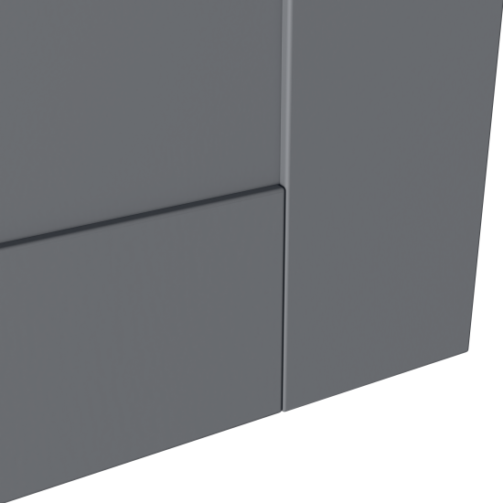 Дверь Лион Реймс 39.6x50.8x1.6 см ДСП цвет серый