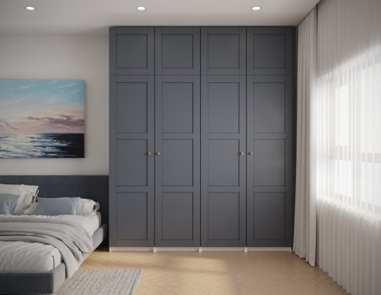 Дверь Лион Реймс 39.6x50.8x1.6 см ДСП цвет серый