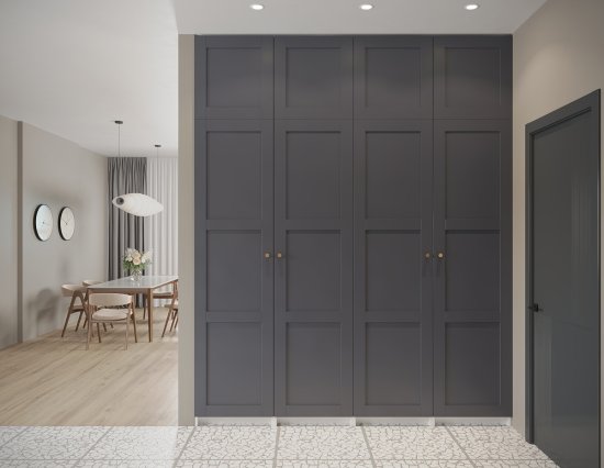 Дверь Лион Реймс 39.6x50.8x1.6 см ДСП цвет серый