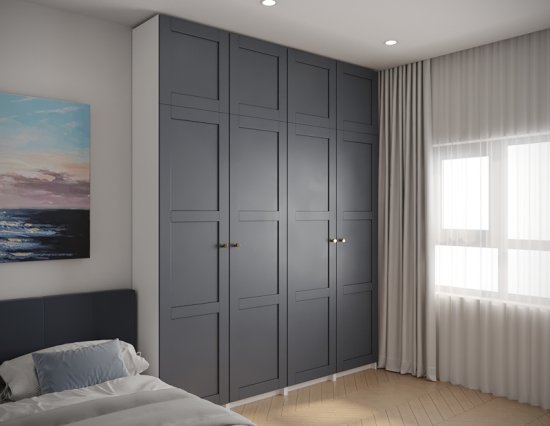 Дверь Лион Реймс 39.6x50.8x1.6 см ДСП цвет серый