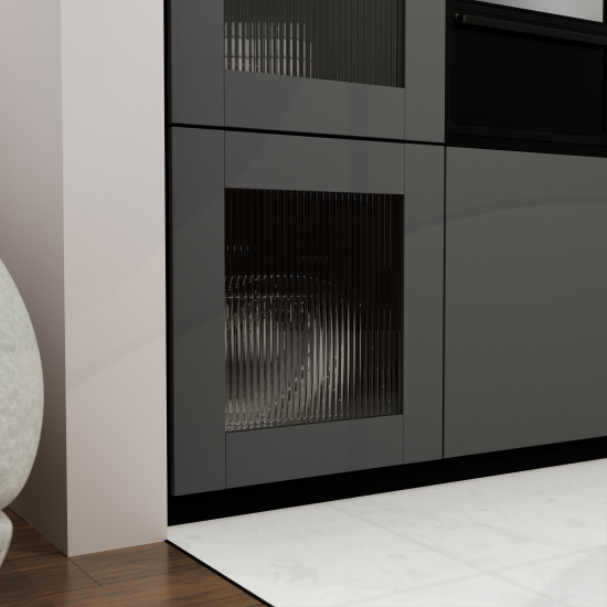 Дверь Лион Реймс 59.4x63.6x1.6 см ДСП цвет серый