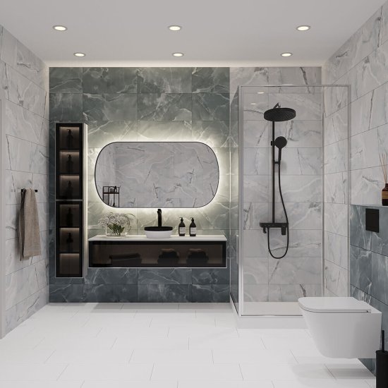 Плитка облицовочная Lavelly Oniks темно-серая 600x300x9 мм (10 шт.=1,8 кв.м)