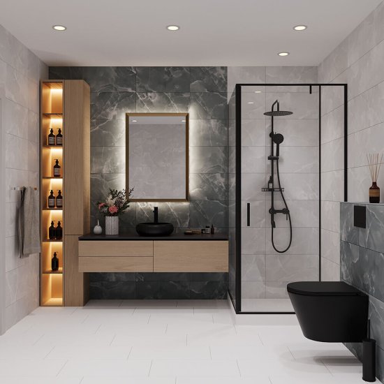 Плитка облицовочная Lavelly Oniks темно-серая 600x300x9 мм (10 шт.=1,8 кв.м)