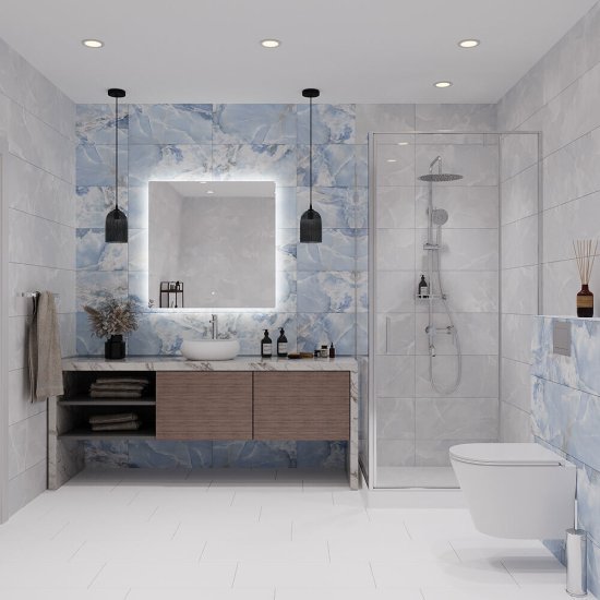 Плитка облицовочная Lavelly Oniks голубая 600x300x9 мм (10 шт.=1,8 кв.м)