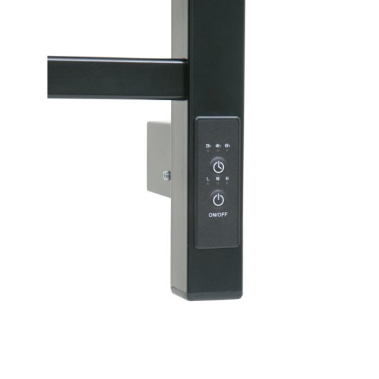 Полотенцесушитель электрический Тера Классика Квадро 800х530 мм 105 Вт с терморегулятором черный муар