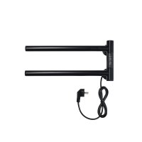 Полотенцесушитель электрический Тера Игла 180х180 мм 18 Вт с терморегулятором черный матовый