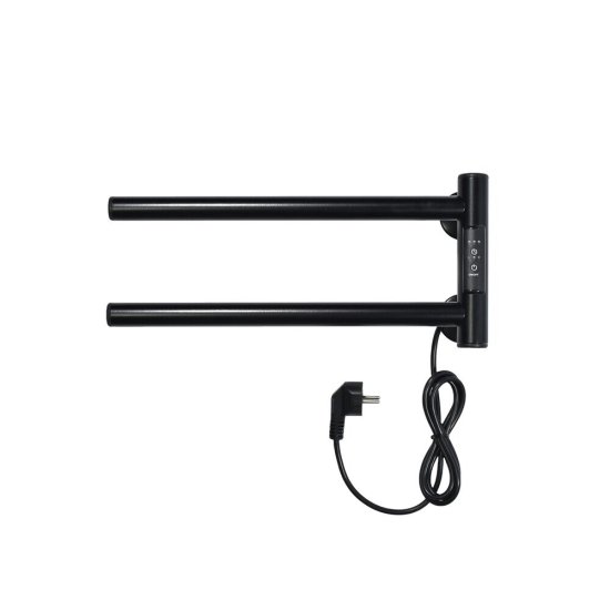 Полотенцесушитель электрический Тера Игла 180х180 мм 18 Вт с терморегулятором черный матовый